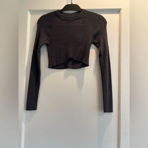 Garage charcoal ribbed cropped long sleeve size small. 🩶🖤